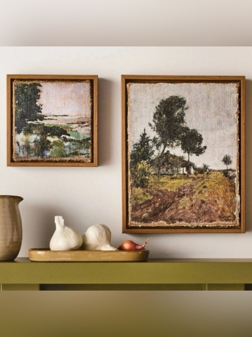 Hearth & Hand with Magnolia 2pc Landscape Burlap Wall Art Set